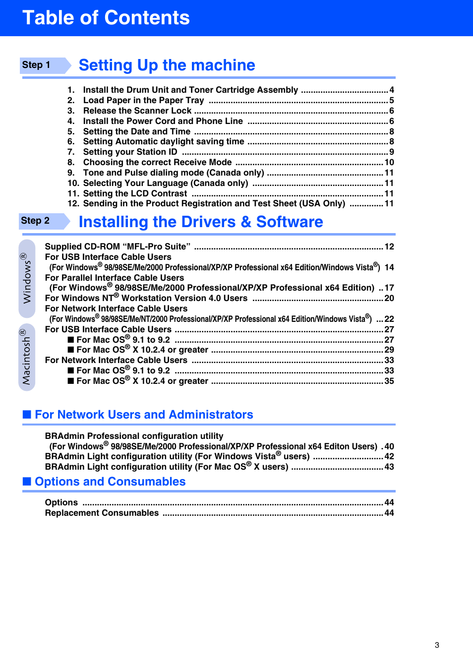 Brother MFC-8670DN User Manual | Page 5 / 48