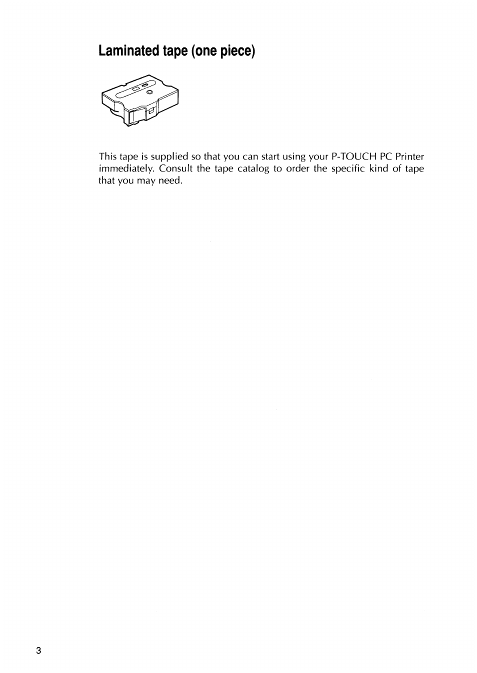 Laminated tape (one piece) | Brother P-TOUCH PC User Manual | Page 6 / 22