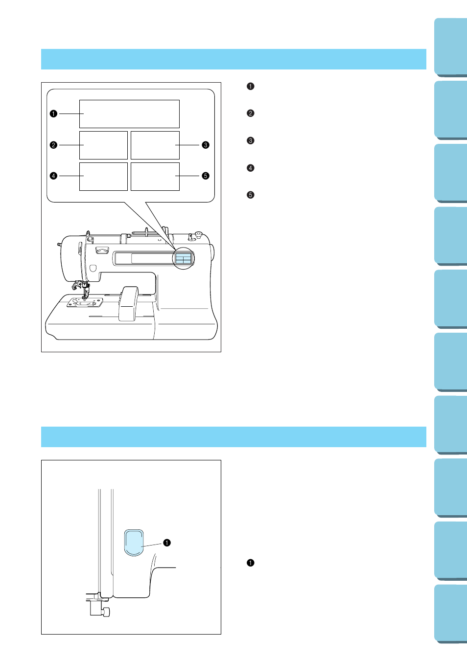 Selection keys, Start/stop” button | Brother PE-170D User Manual | Page 8 / 147