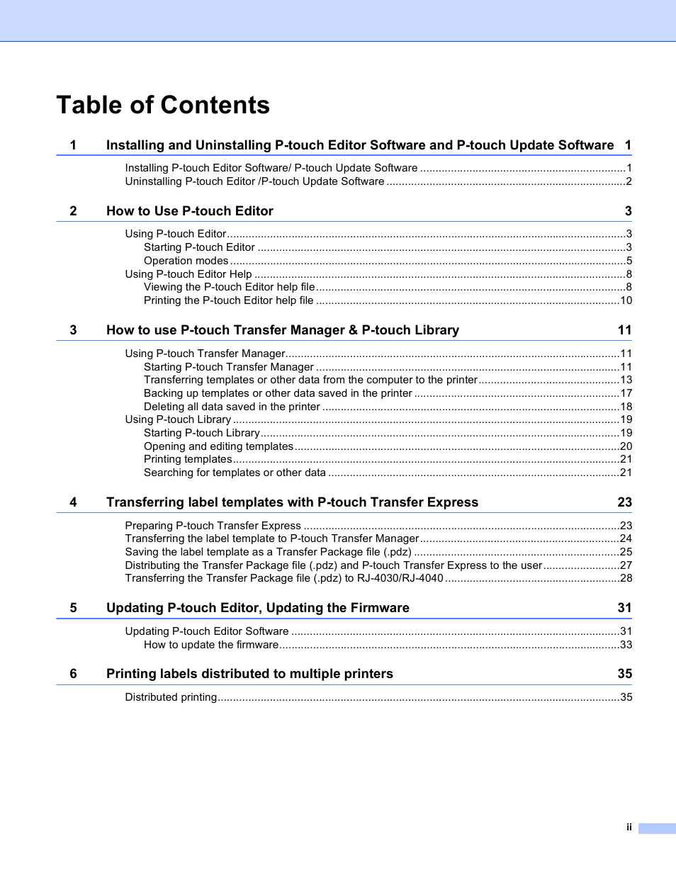 Brother RJ-4040 User Manual | Page 3 / 41