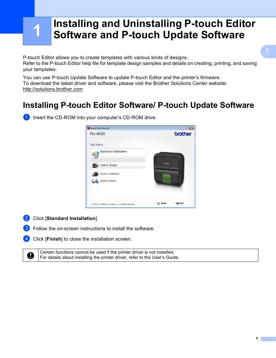 Brother RJ-4040 User Manual | Page 4 / 41