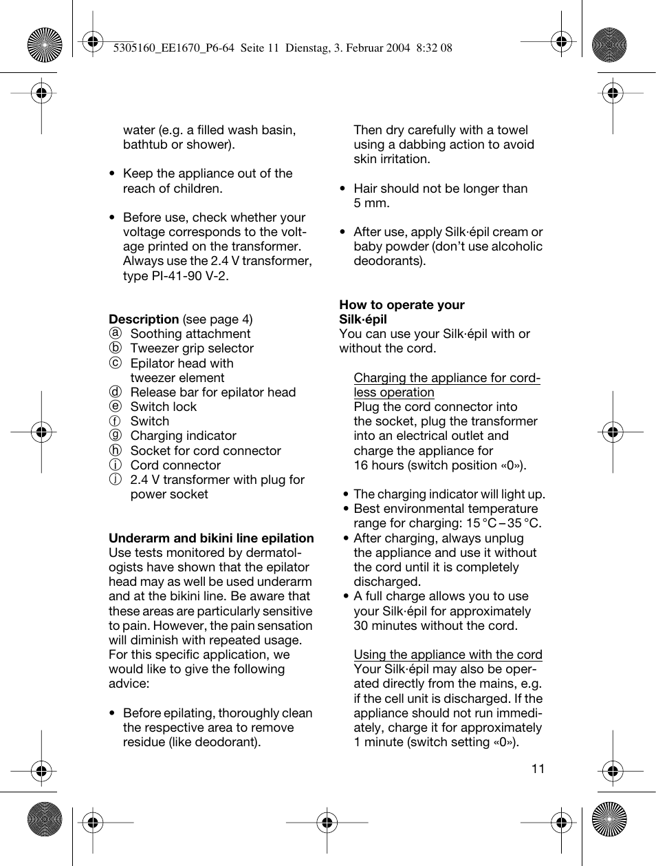 Braun EE1660 Silk-épil SuperSoft Plus User Manual | Page 10 / 59