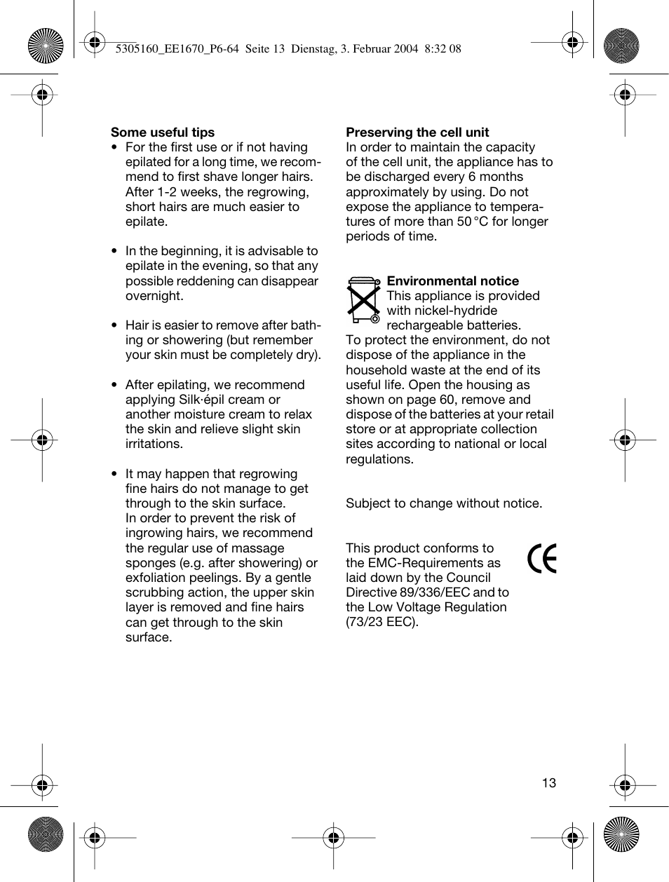 Braun EE1660 Silk-épil SuperSoft Plus User Manual | Page 12 / 59
