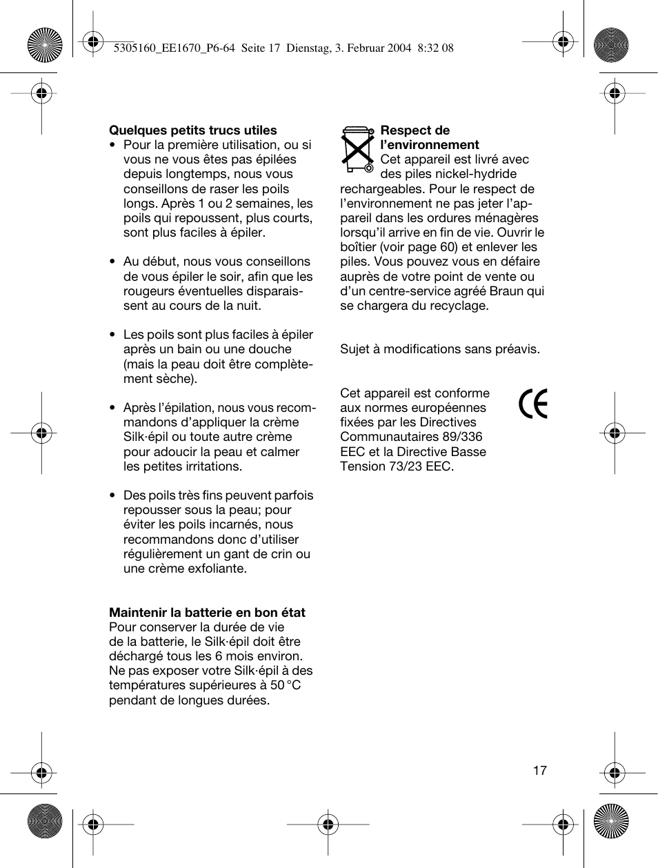 Braun EE1660 Silk-épil SuperSoft Plus User Manual | Page 16 / 59