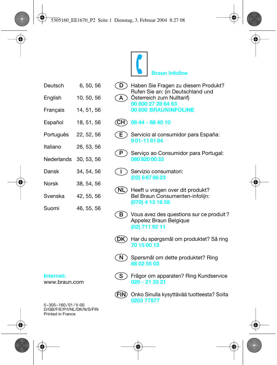 Braun EE1660 Silk-épil SuperSoft Plus User Manual | Page 2 / 59