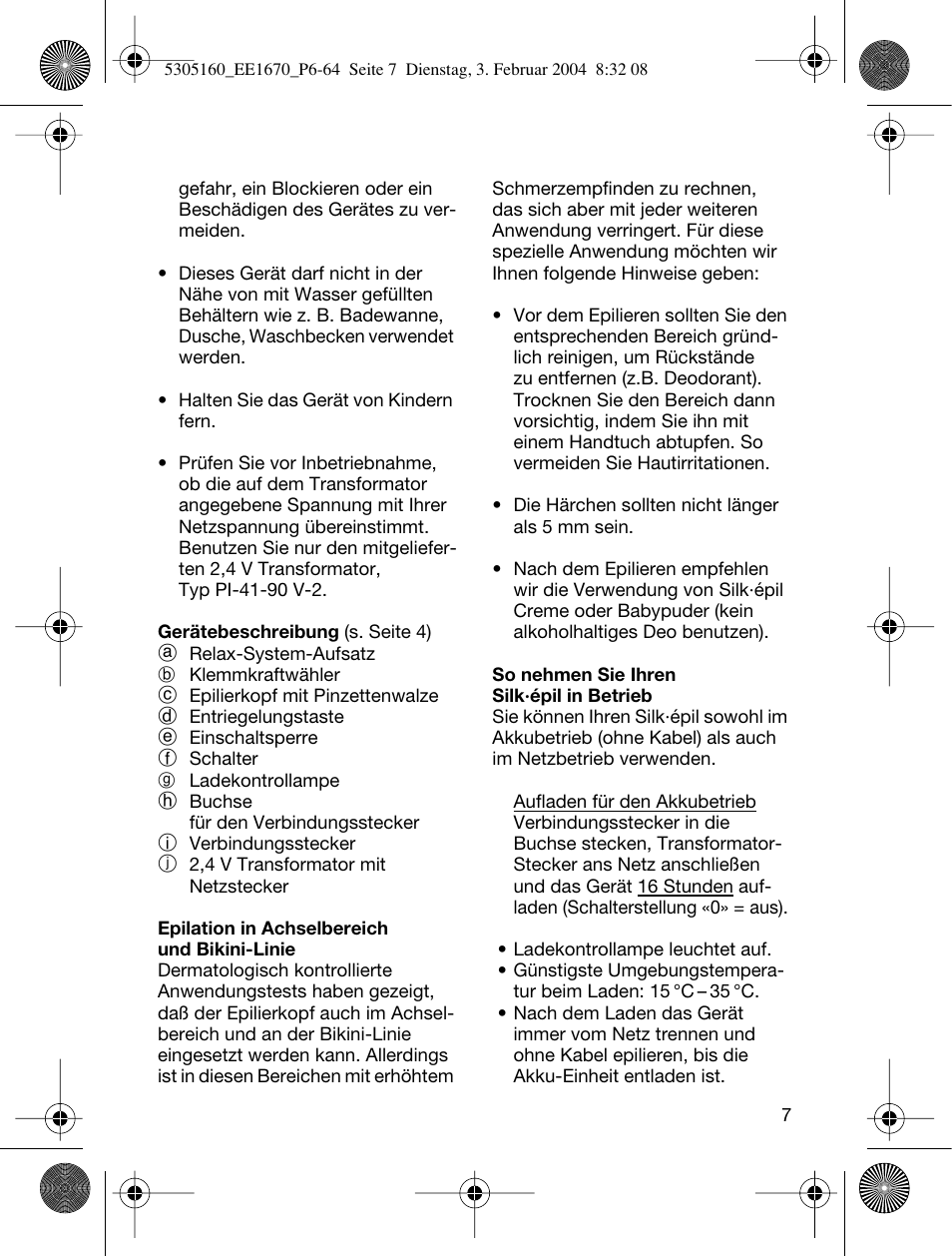 Braun EE1660 Silk-épil SuperSoft Plus User Manual | Page 6 / 59