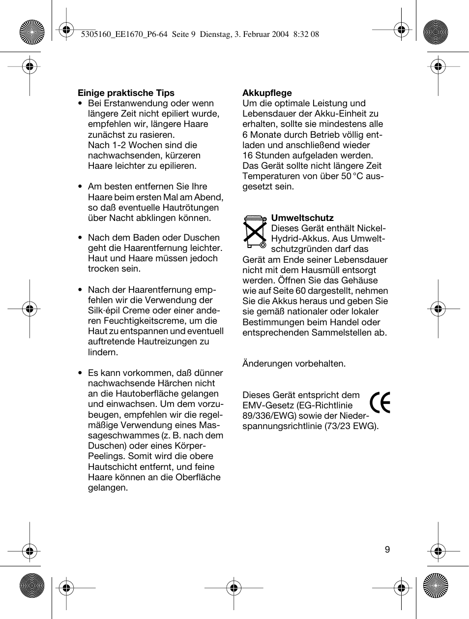 Braun EE1660 Silk-épil SuperSoft Plus User Manual | Page 8 / 59