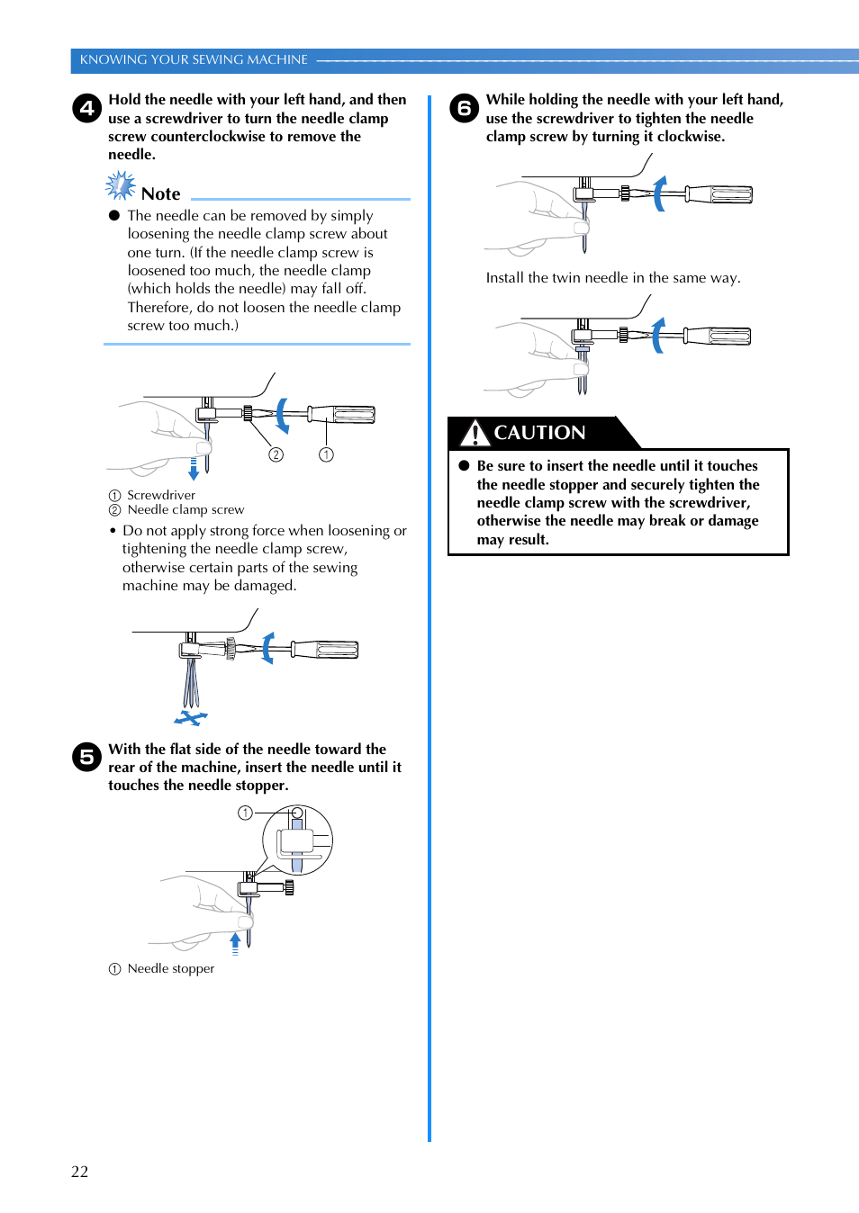 Caution | Brother SB700T User Manual | Page 24 / 72