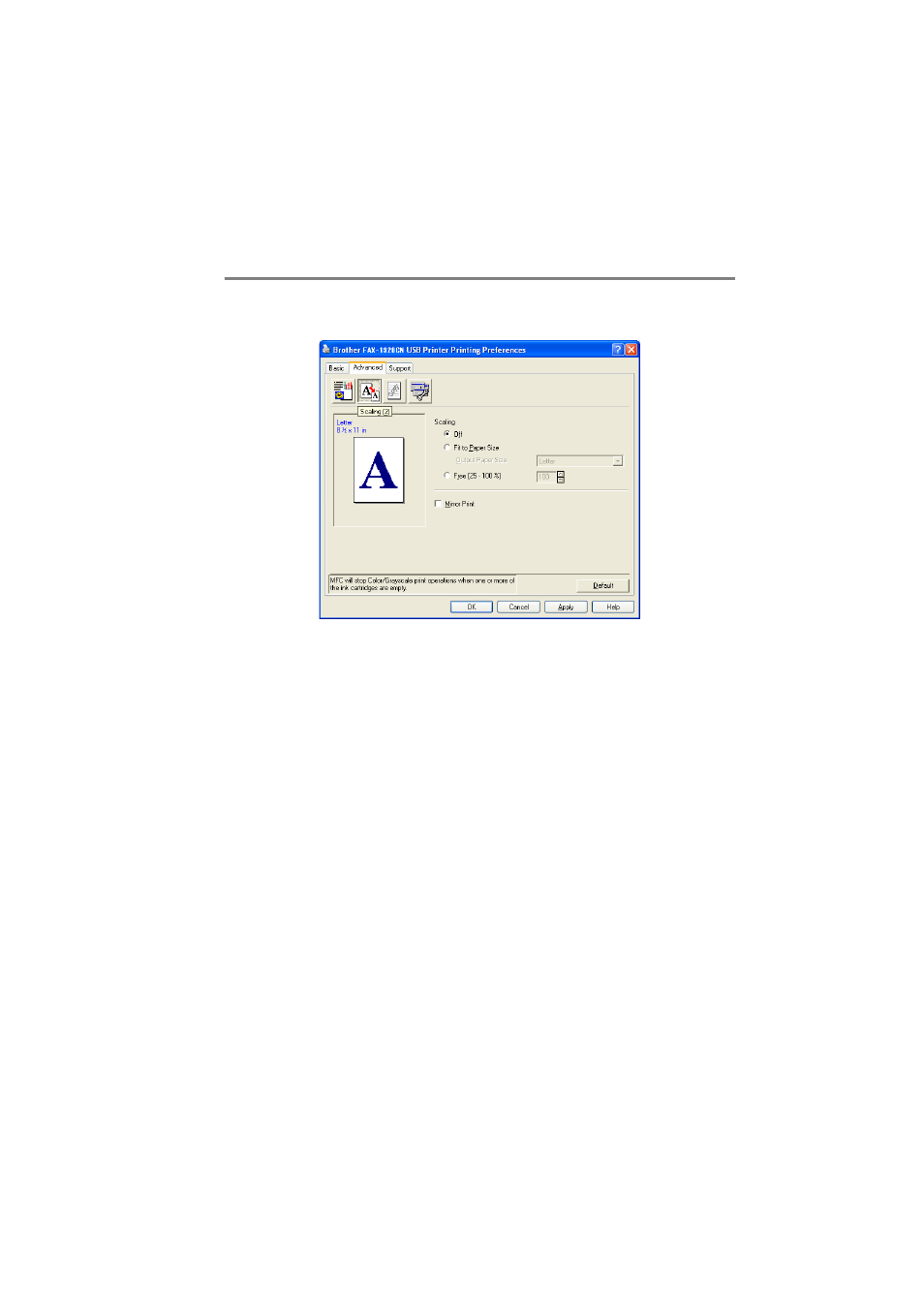 Scaling, Scaling -16 | Brother FAX 1920CN User Manual | Page 21 / 66