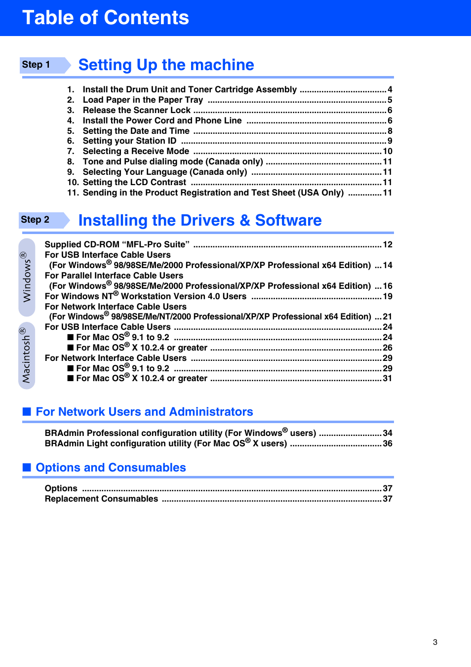 Brother MFC-8660DN User Manual | Page 5 / 41