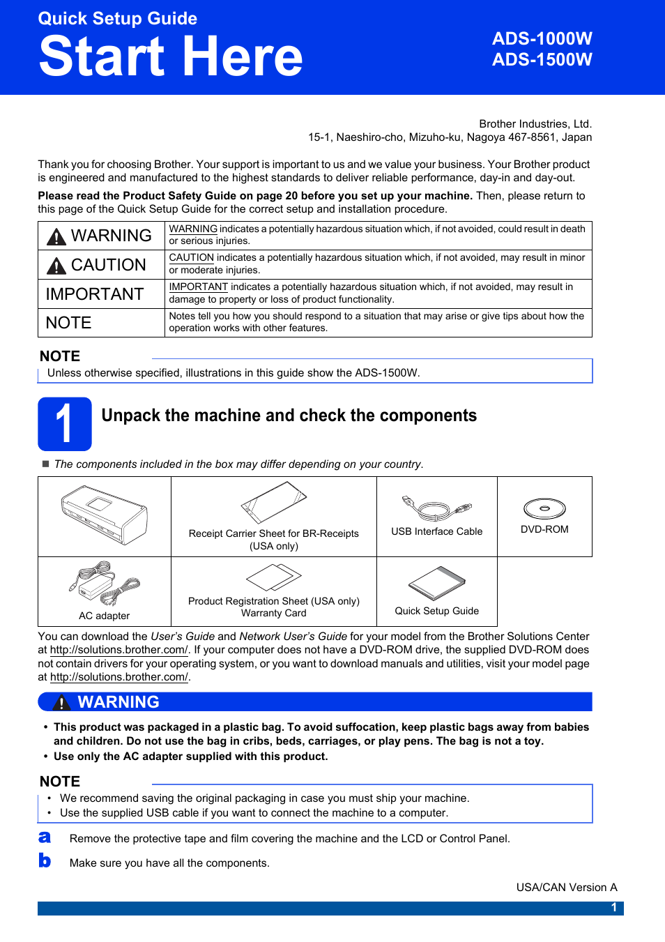 Brother ADS-1500W User Manual | 34 pages