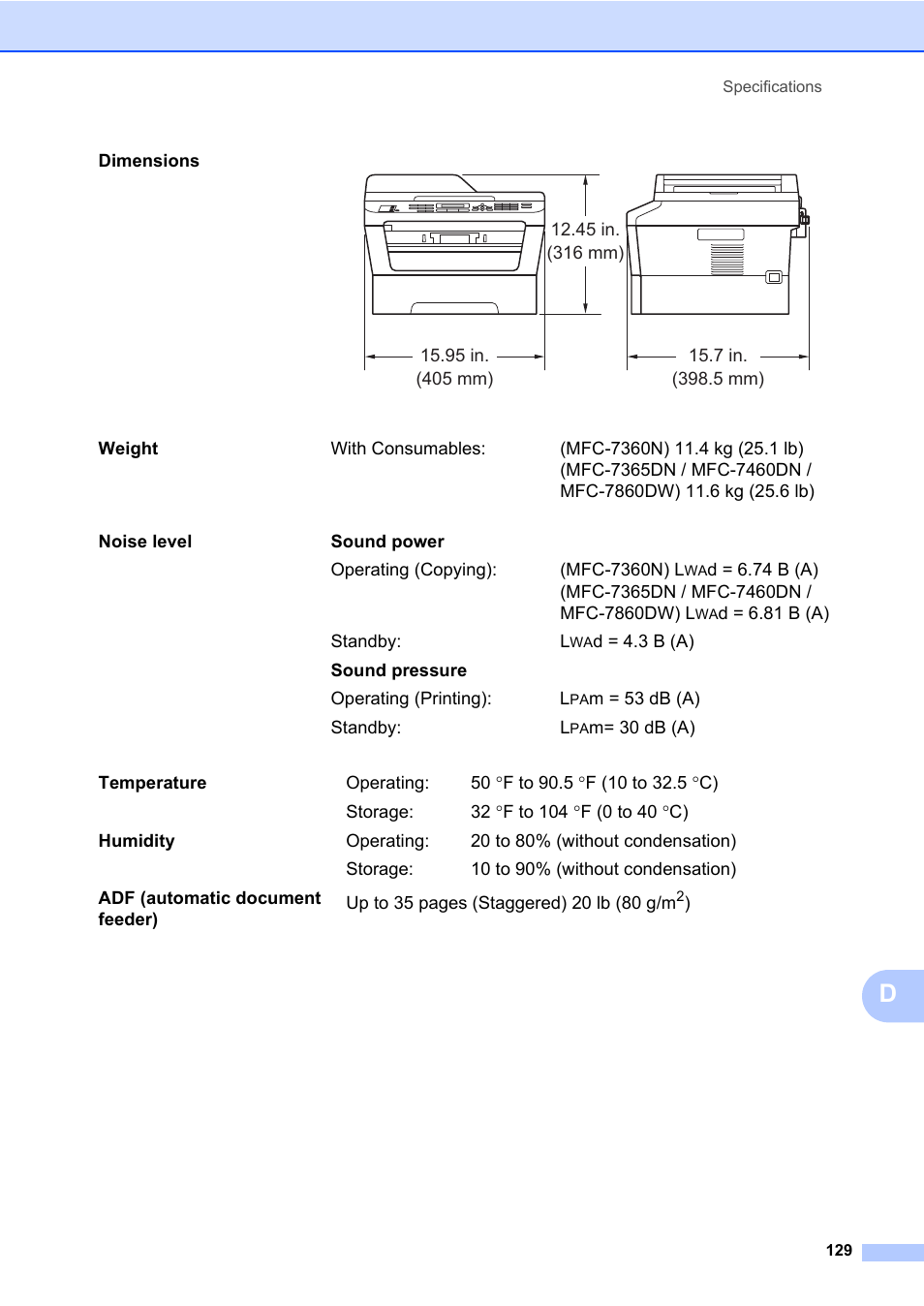 Brother MFC 7860DW User Manual | Page 145 / 162