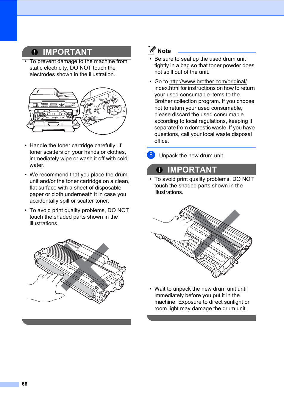 Important | Brother MFC 7860DW User Manual | Page 82 / 162