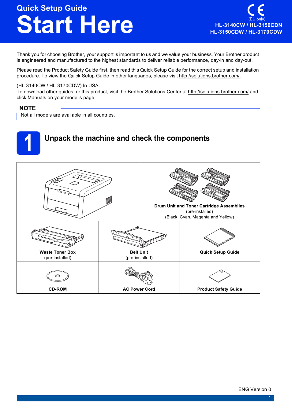 Brother HL-3140CW User Manual | 34 pages