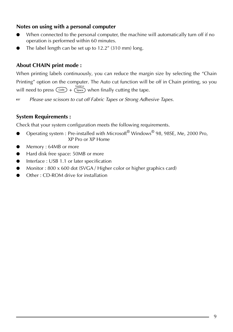 Brother PT-1960 User Manual | Page 17 / 104