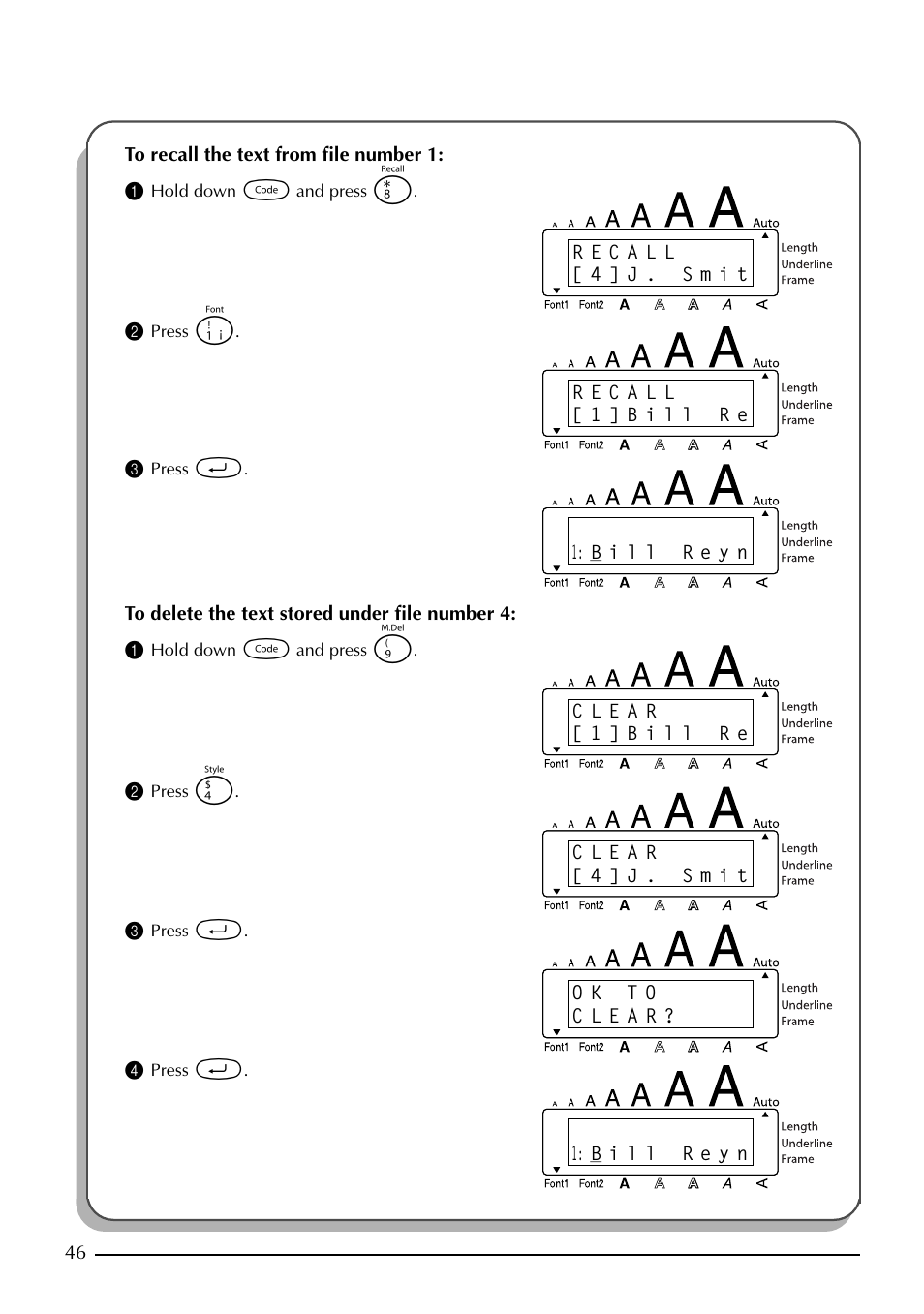 Brother PT-1960 User Manual | Page 54 / 104
