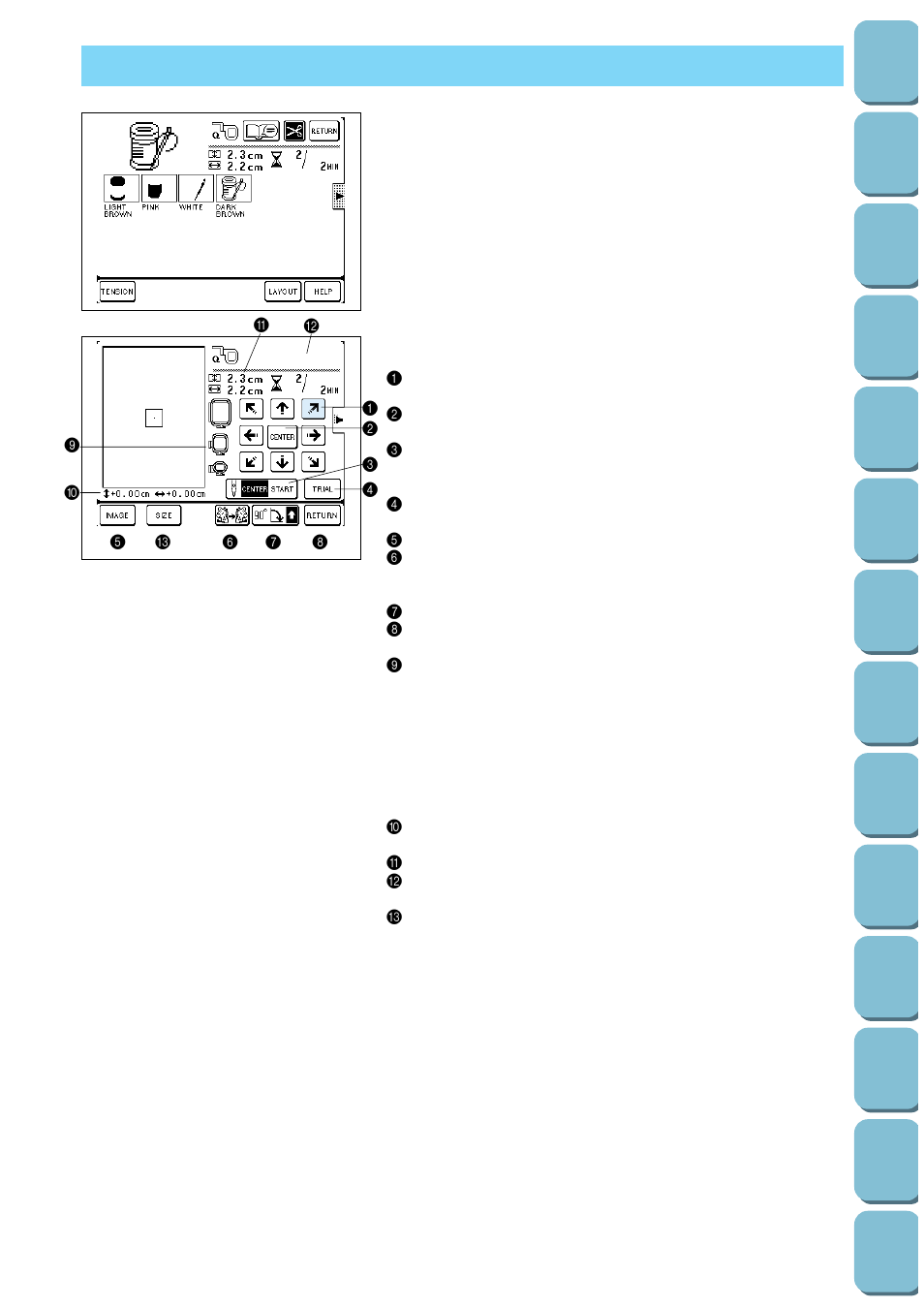 Moving the location (layout) | Brother PC-8500 8500D User Manual | Page 126 / 196