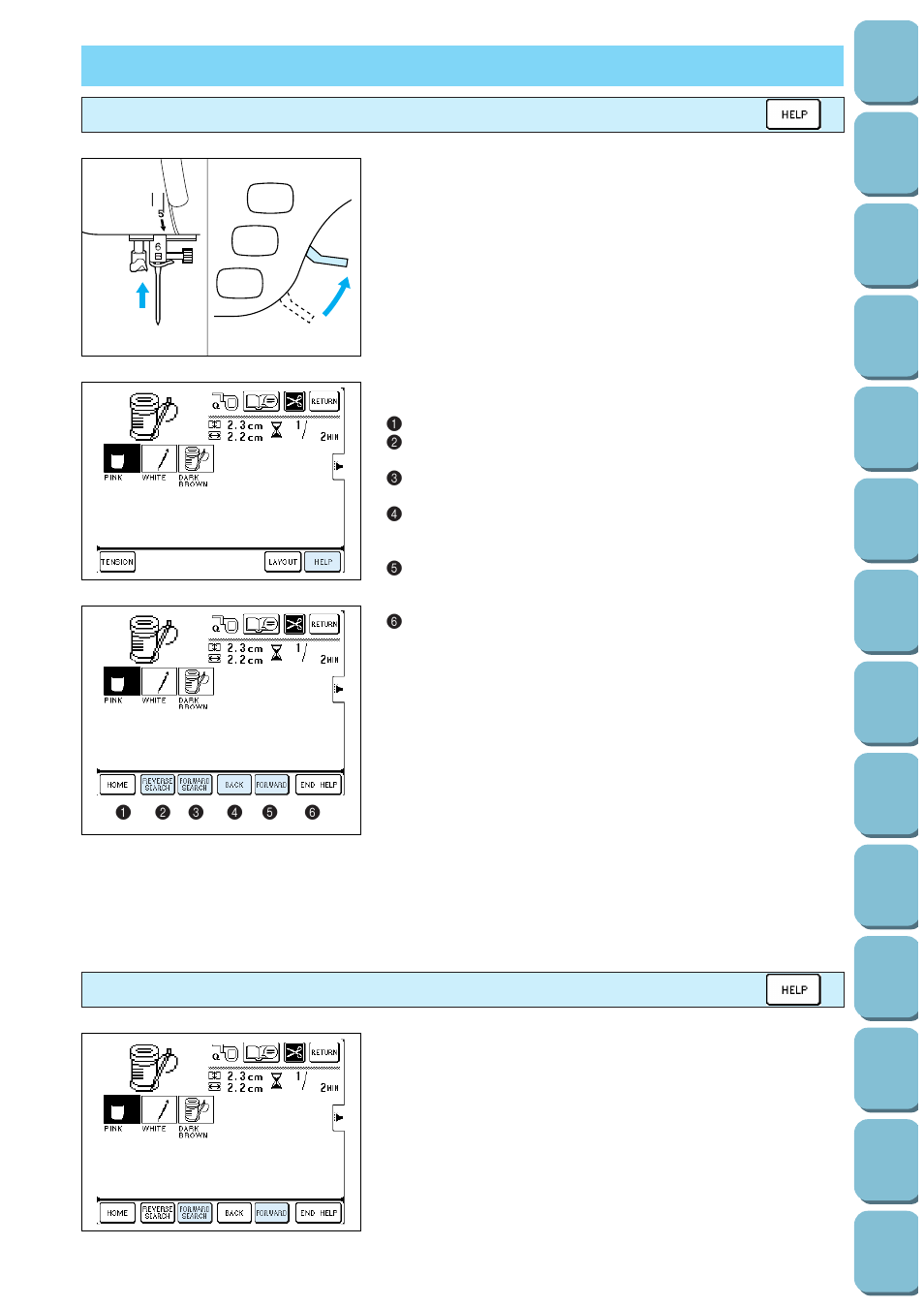 Adjustments during the embroidery process, If the thread breaks during embroidering | Brother PC-8500 8500D User Manual | Page 132 / 196