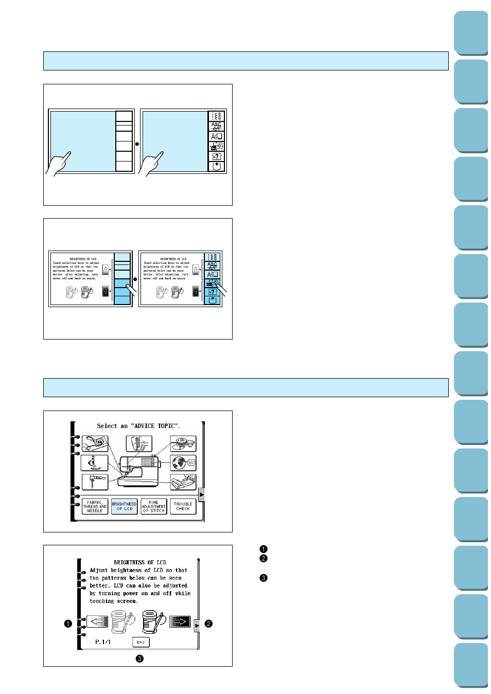 Adjusting the brightness of the lcd | Brother PC-8500 8500D User Manual | Page 16 / 196