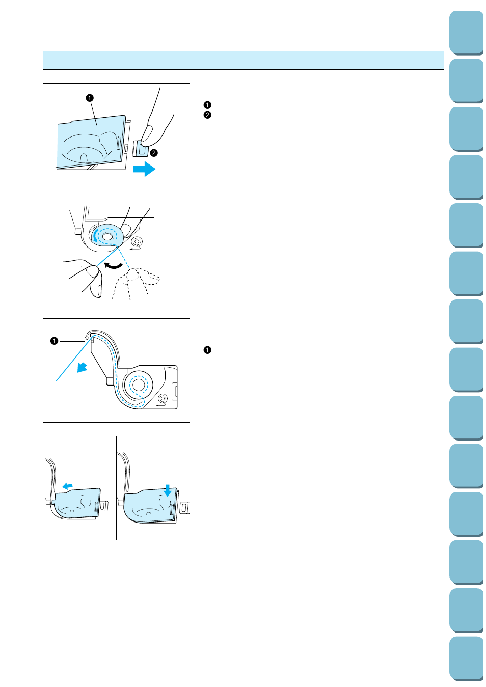 Setting the bobbin | Brother PC-8500 8500D User Manual | Page 21 / 196
