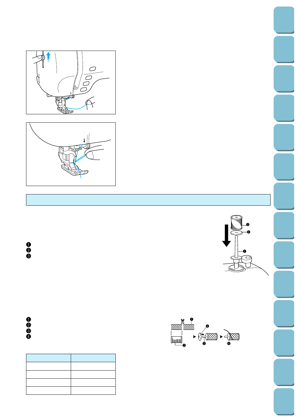 Using the extra spool pin and the net | Brother PC-8500 8500D User Manual | Page 24 / 196