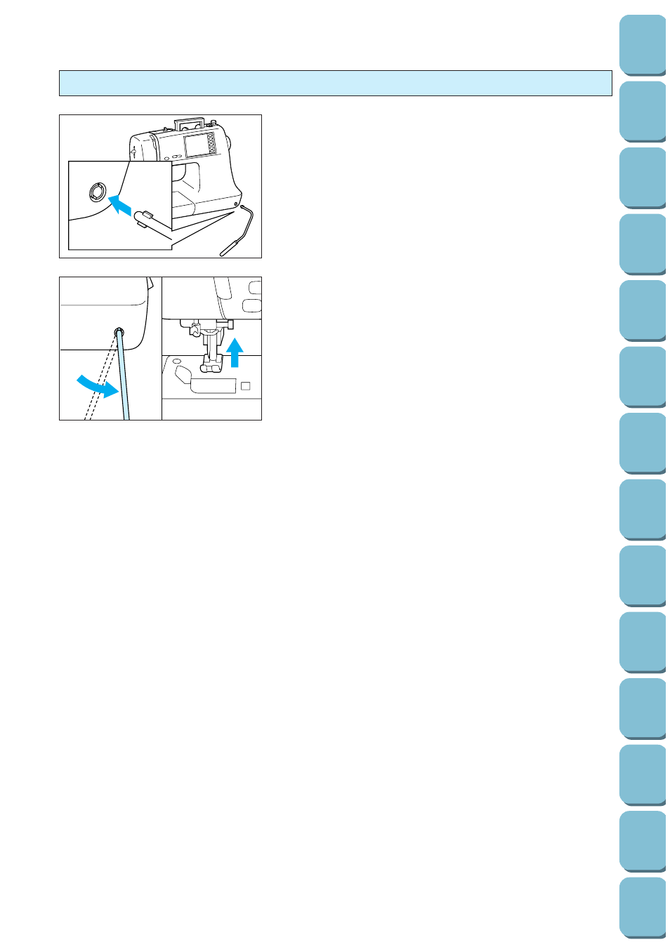 Mounting and using the knee lifter | Brother PC-8500 8500D User Manual | Page 26 / 196