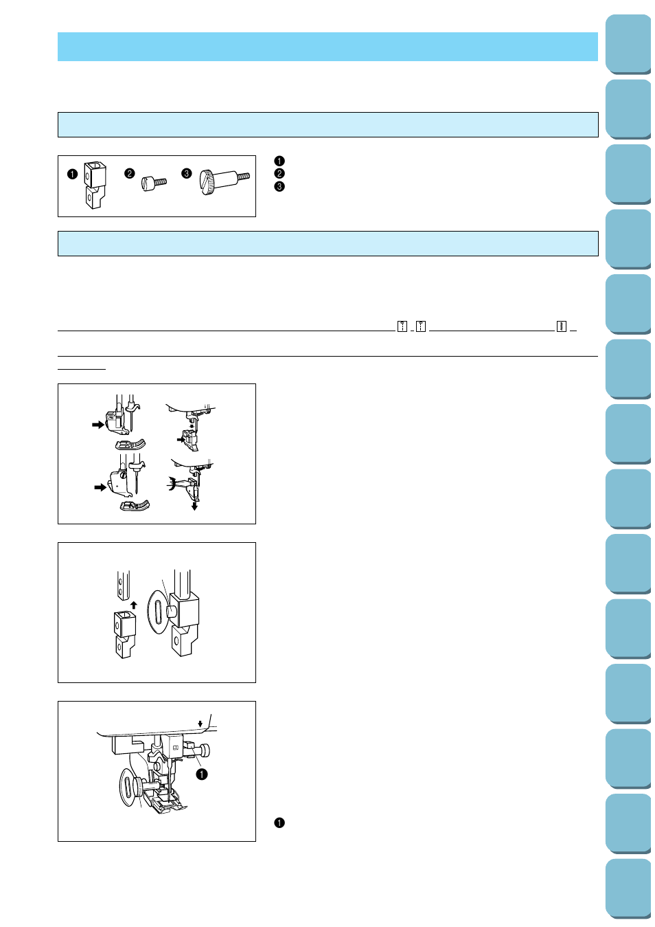 Adapter for low shank attachments 47, Included accessories installation of walking foot, Adapter for low shank attachments | Included accessories, Installation of walking foot | Brother PC-8500 8500D User Manual | Page 50 / 196