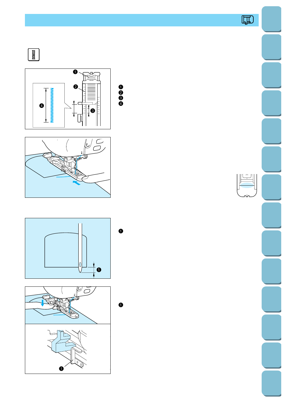 Bar tacking, Use for reinforcing the openings of pockets, etc | Brother PC-8500 8500D User Manual | Page 61 / 196