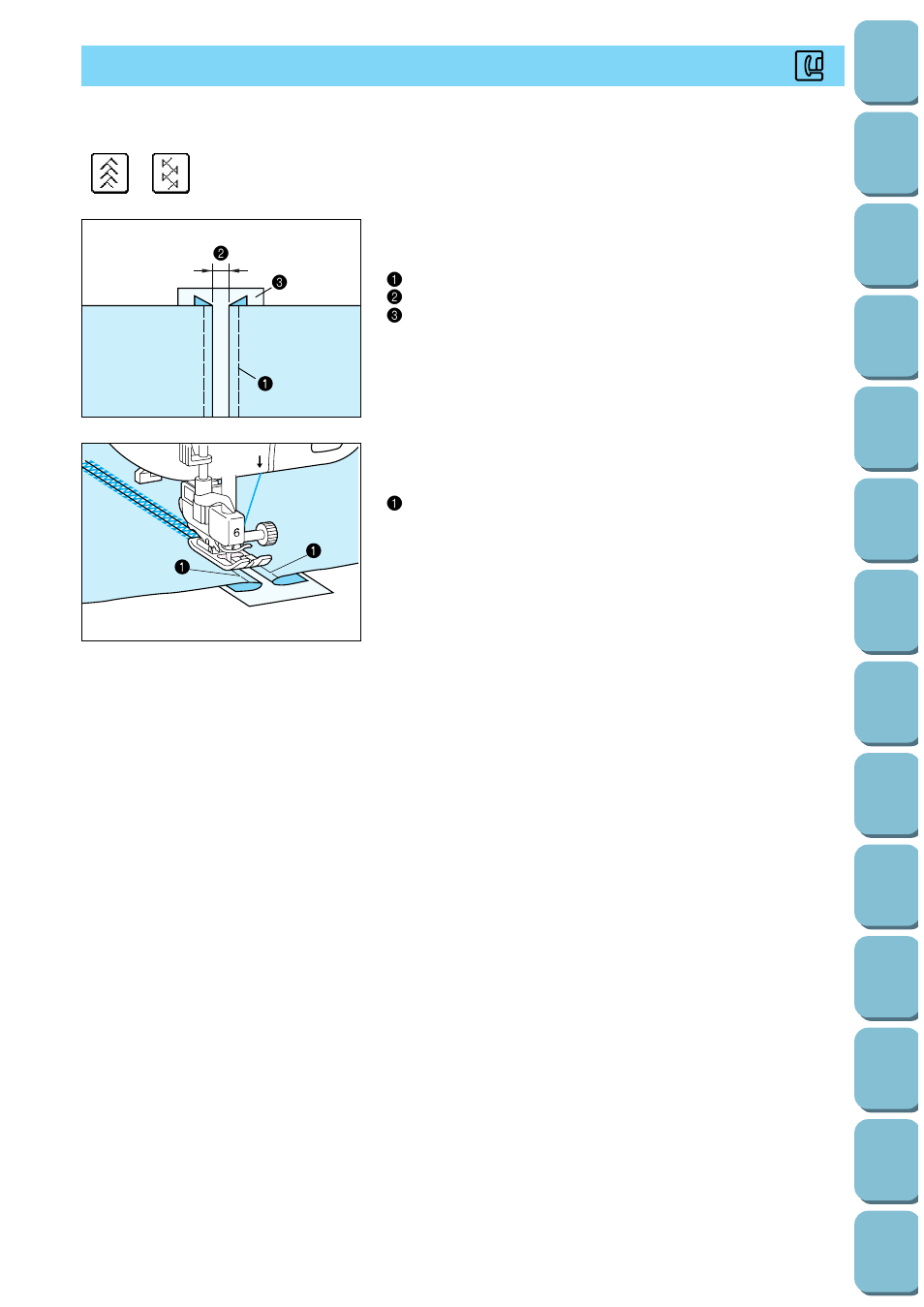 Fagoting, Stitch for fagoting, decoration, etc | Brother PC-8500 8500D User Manual | Page 85 / 196