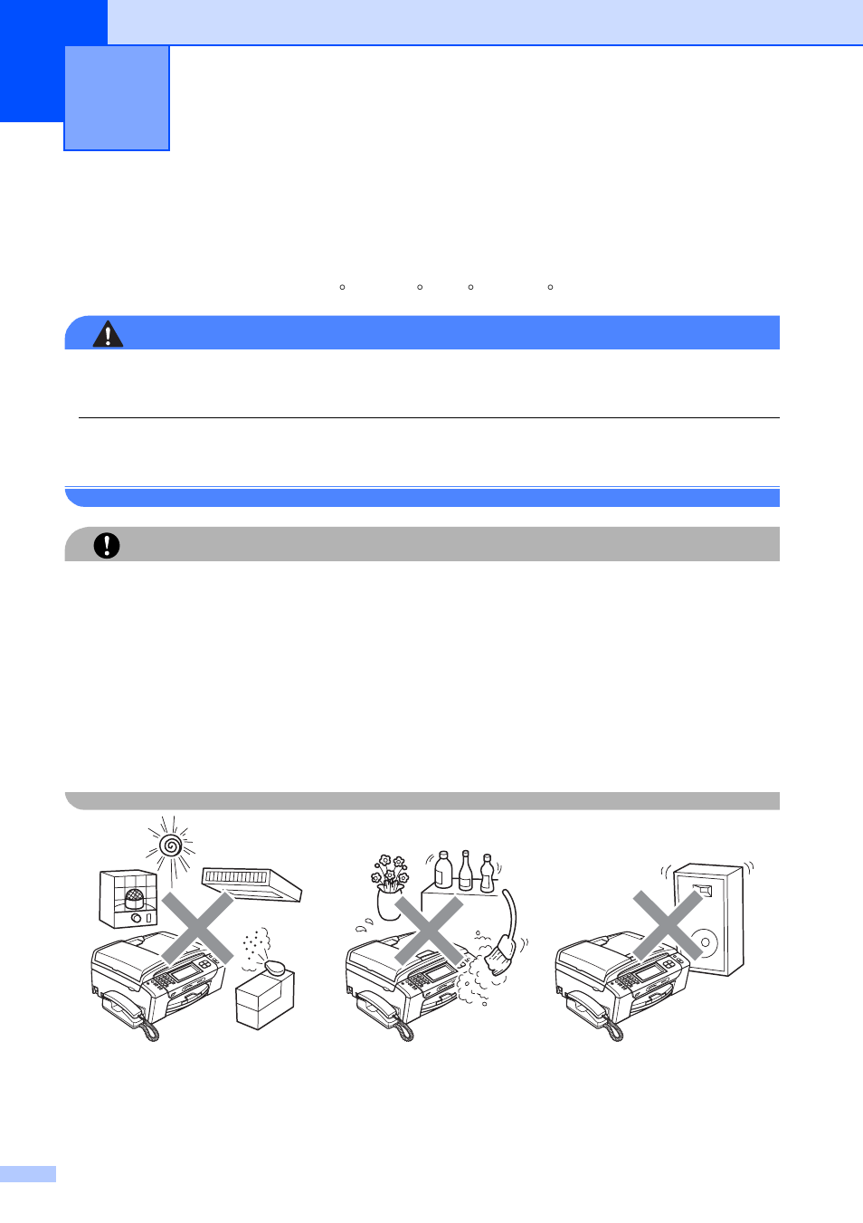 A safety and legal, Choosing a location, Safety and legal | Brother MFC-790CW User Manual | Page 148 / 240