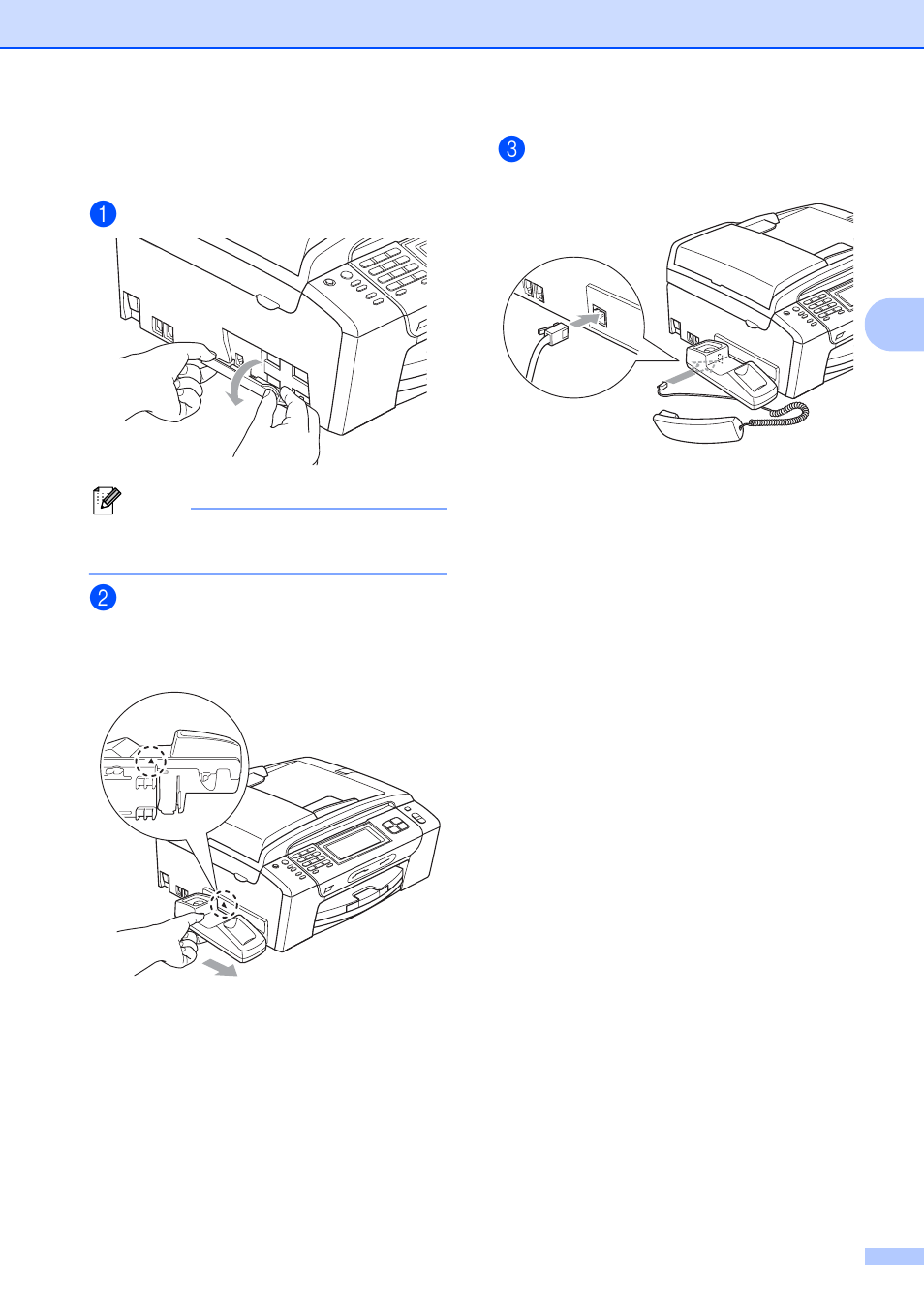 Installing the handset and handset cradle | Brother MFC-790CW User Manual | Page 185 / 240