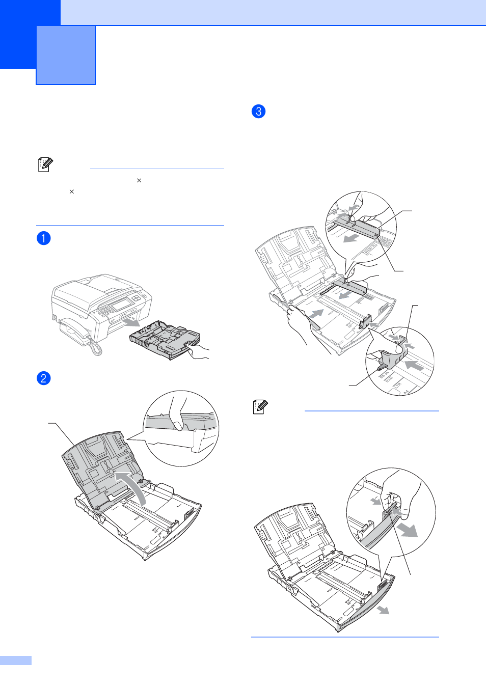 2 loading paper and documents, Loading paper and other print media, Loading paper and documents | Brother MFC-790CW User Manual | Page 26 / 240