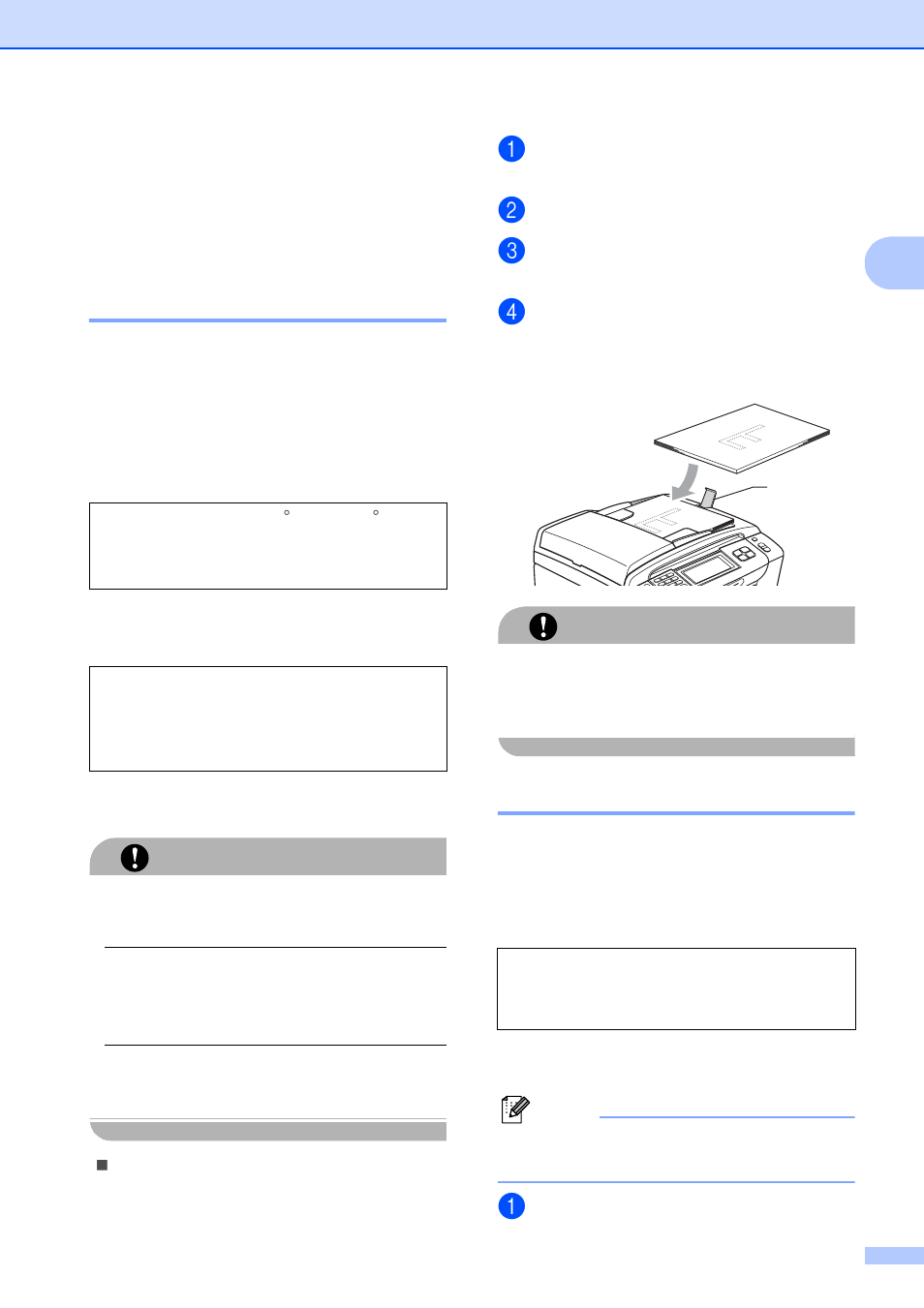 Loading documents, Using the adf, Recommended environment | Document sizes supported, How to load documents, Using the scanner glass, Using the adf using the scanner glass | Brother MFC-790CW User Manual | Page 37 / 240