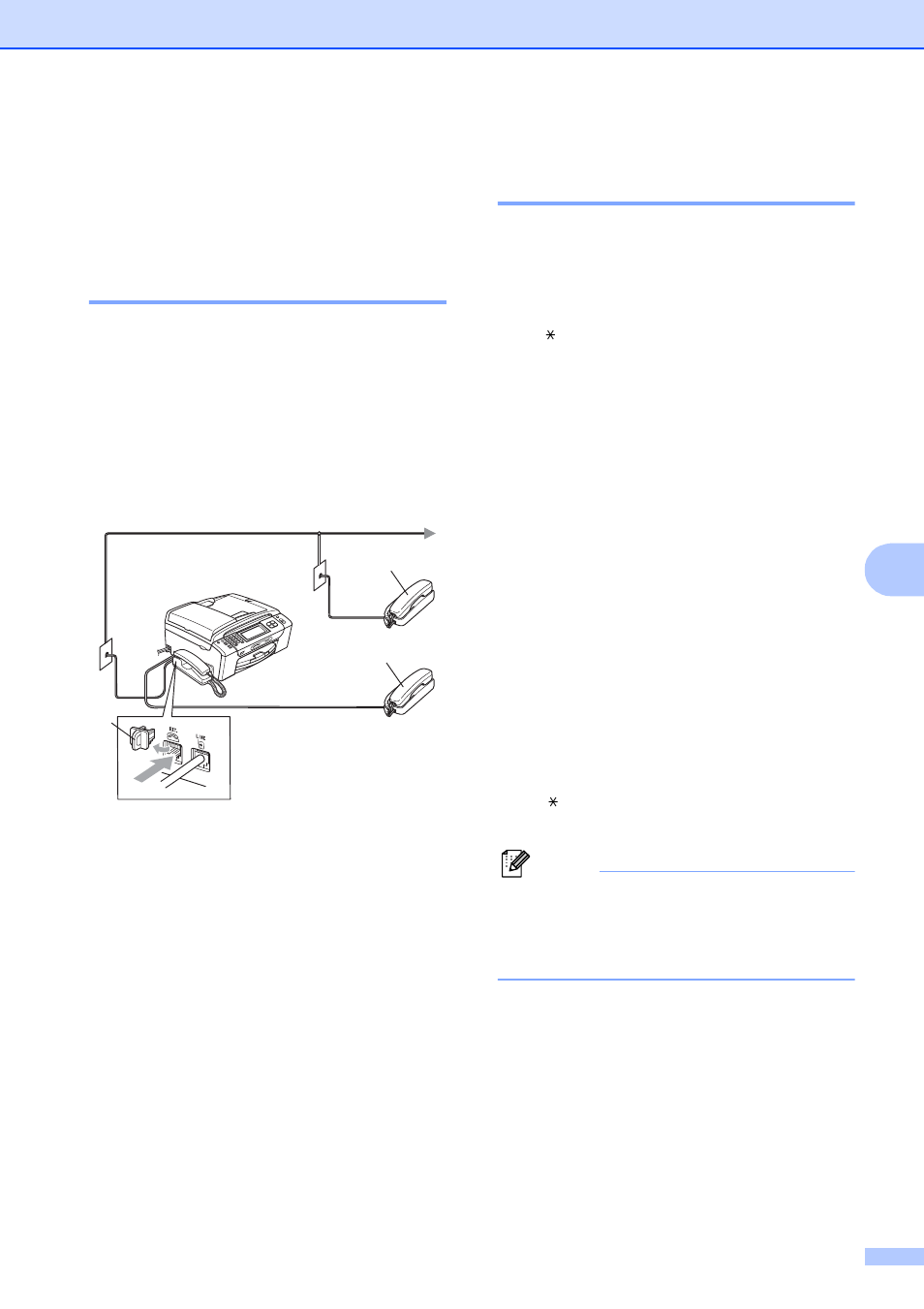 External and extension telephones, Connecting an external or extension telephone, Using external and extension telephones | Using extension telephones, If you answer a call and no one is on the line | Brother MFC-790CW User Manual | Page 89 / 240
