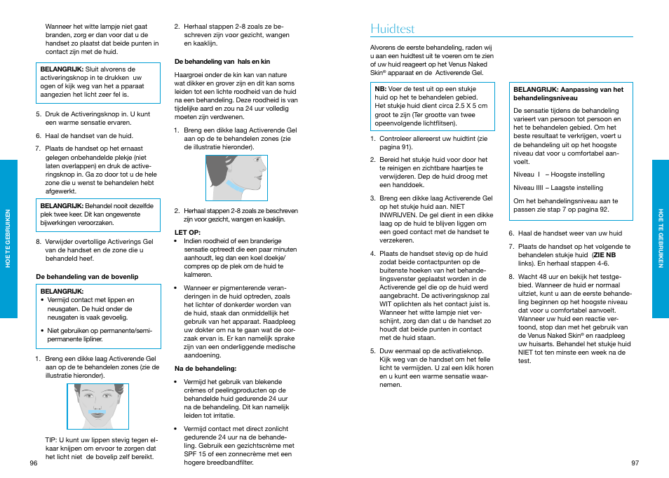 Huidtest | Braun Gillette Venus Naked Skin User Manual | Page 50 / 53