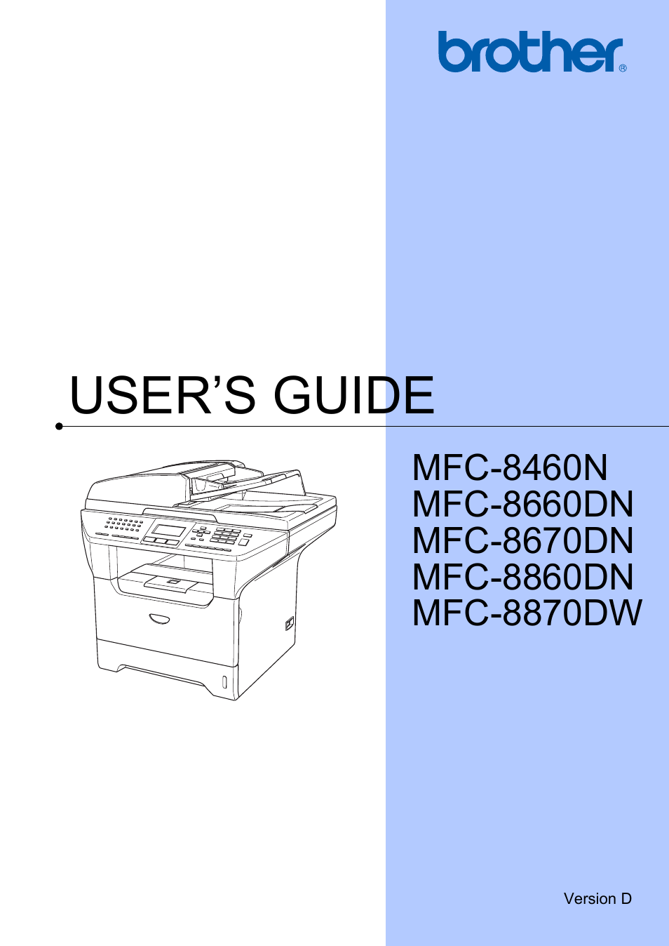 Brother MFC-8660DN User Manual | 196 pages