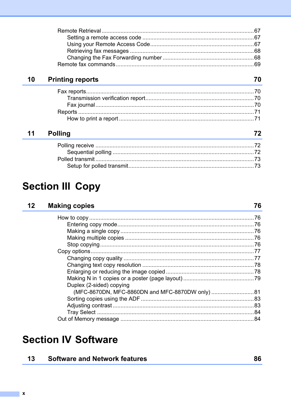 Brother MFC-8660DN User Manual | Page 12 / 196