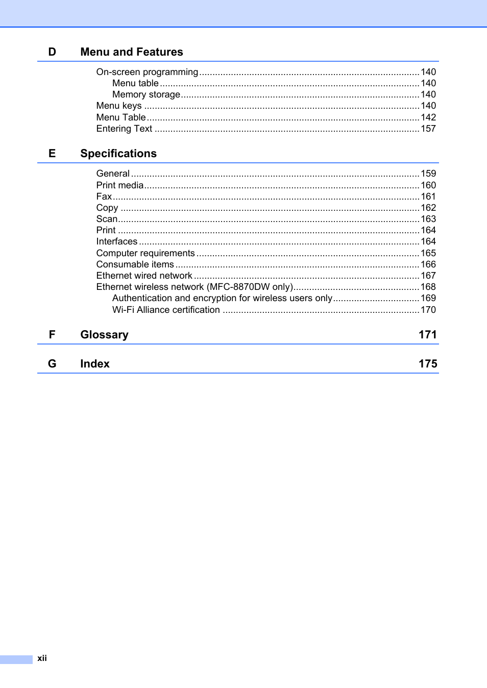 Brother MFC-8660DN User Manual | Page 14 / 196