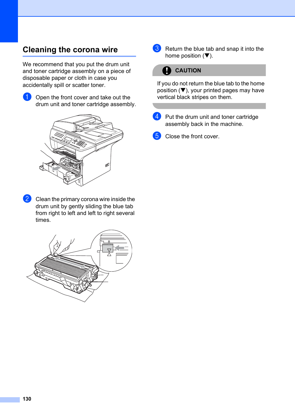 Cleaning the corona wire, Cleaning the, Corona wire | Cleaning the corona, Wire, Um unit. (see | Brother MFC-8660DN User Manual | Page 144 / 196