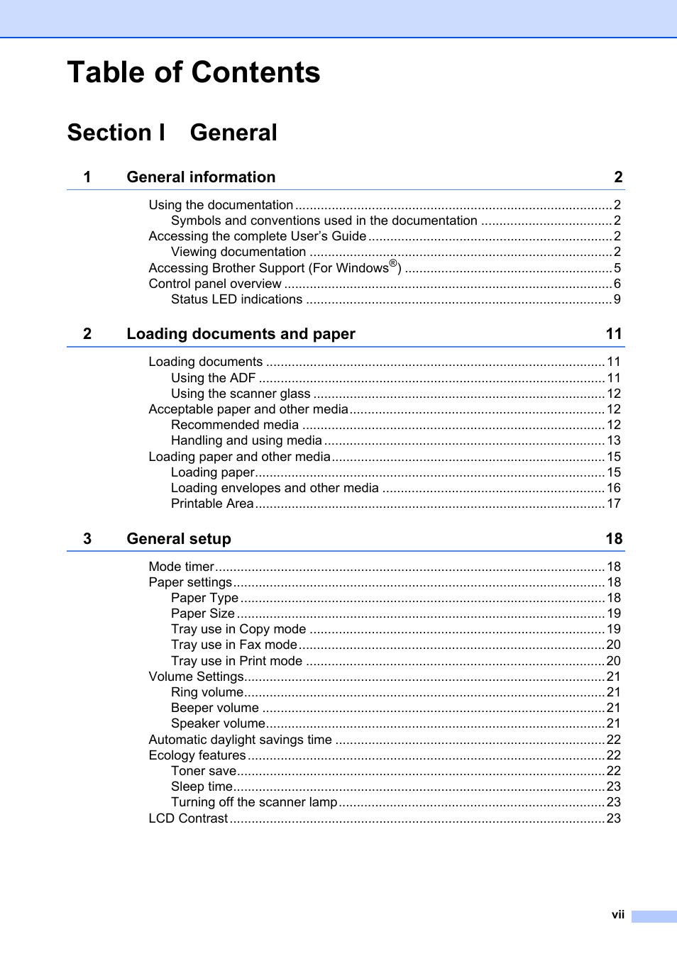 Brother MFC-8660DN User Manual | Page 9 / 196