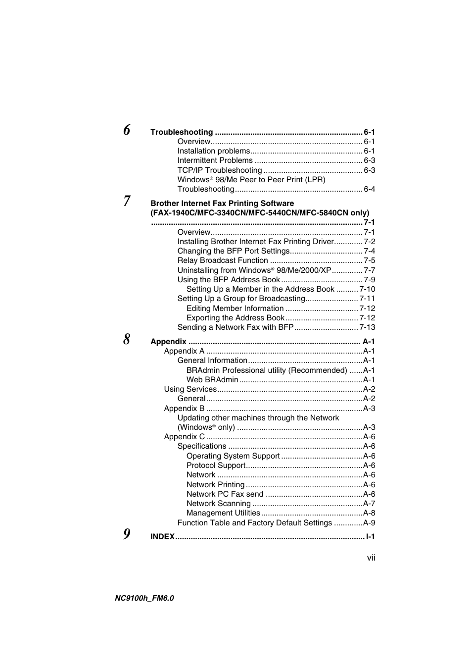 Brother MFC 5840CN User Manual | Page 8 / 71