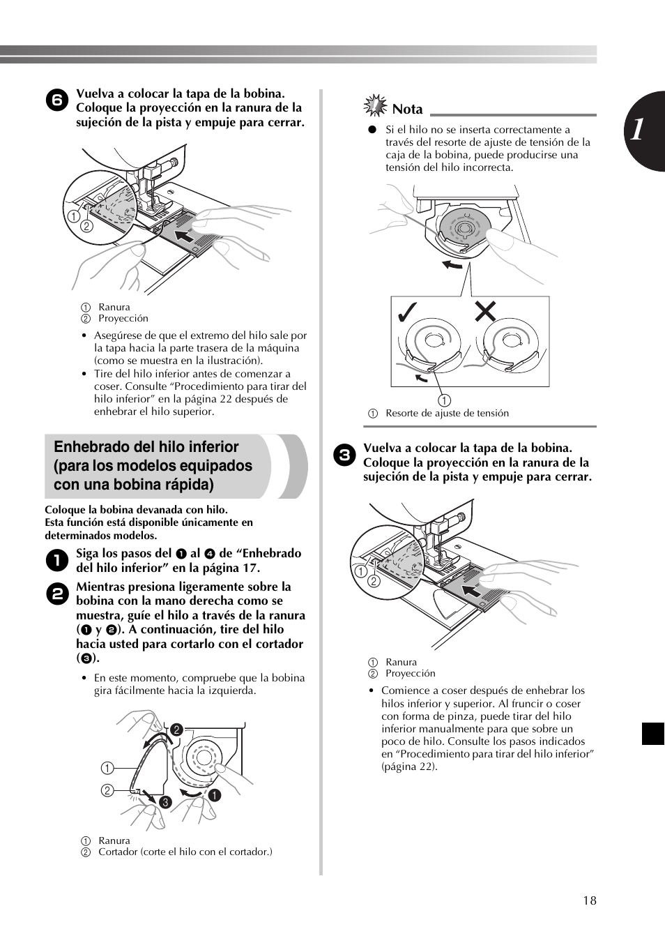 Nota | Brother XL2800 User Manual | Page 71 / 108