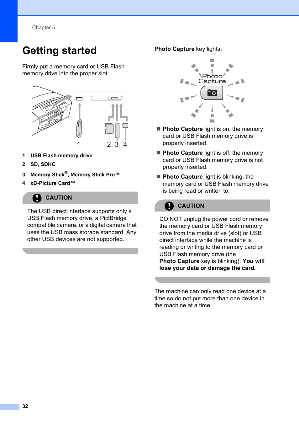 Getting started | Brother DCP-165C User Manual | Page 44 / 112