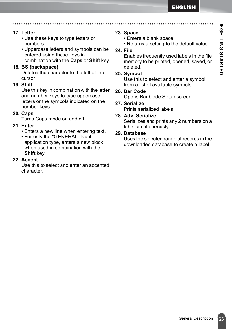 Brother PT-E500 User Manual | Page 23 / 47