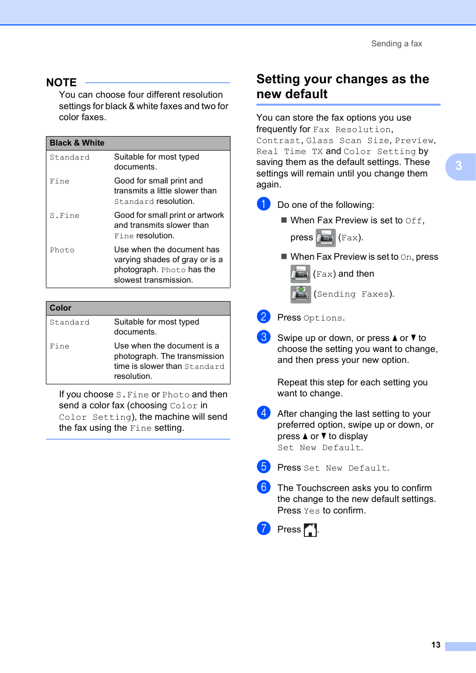 Setting your changes as the new default | Brother MFC-J6920DW User Manual | Page 19 / 101