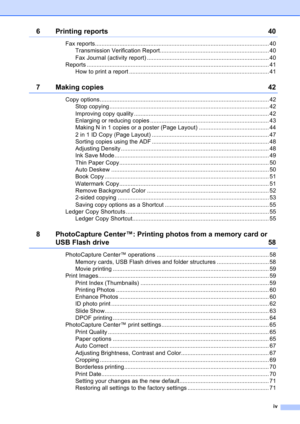 Brother MFC-J6920DW User Manual | Page 5 / 101