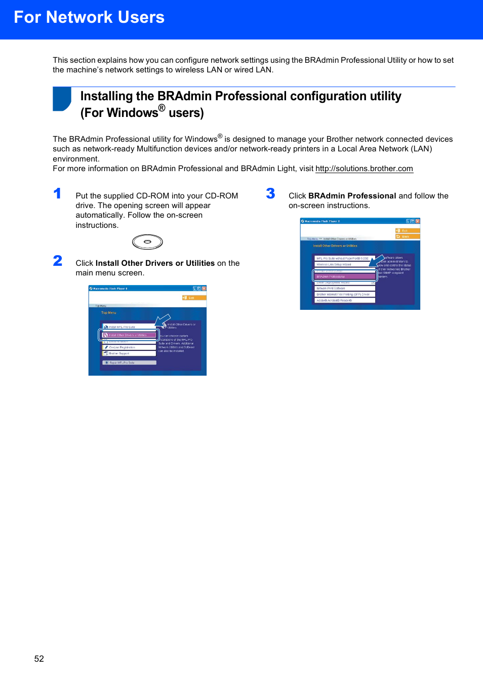 For network users, Users) | Brother MFC-8870DW User Manual | Page 54 / 60