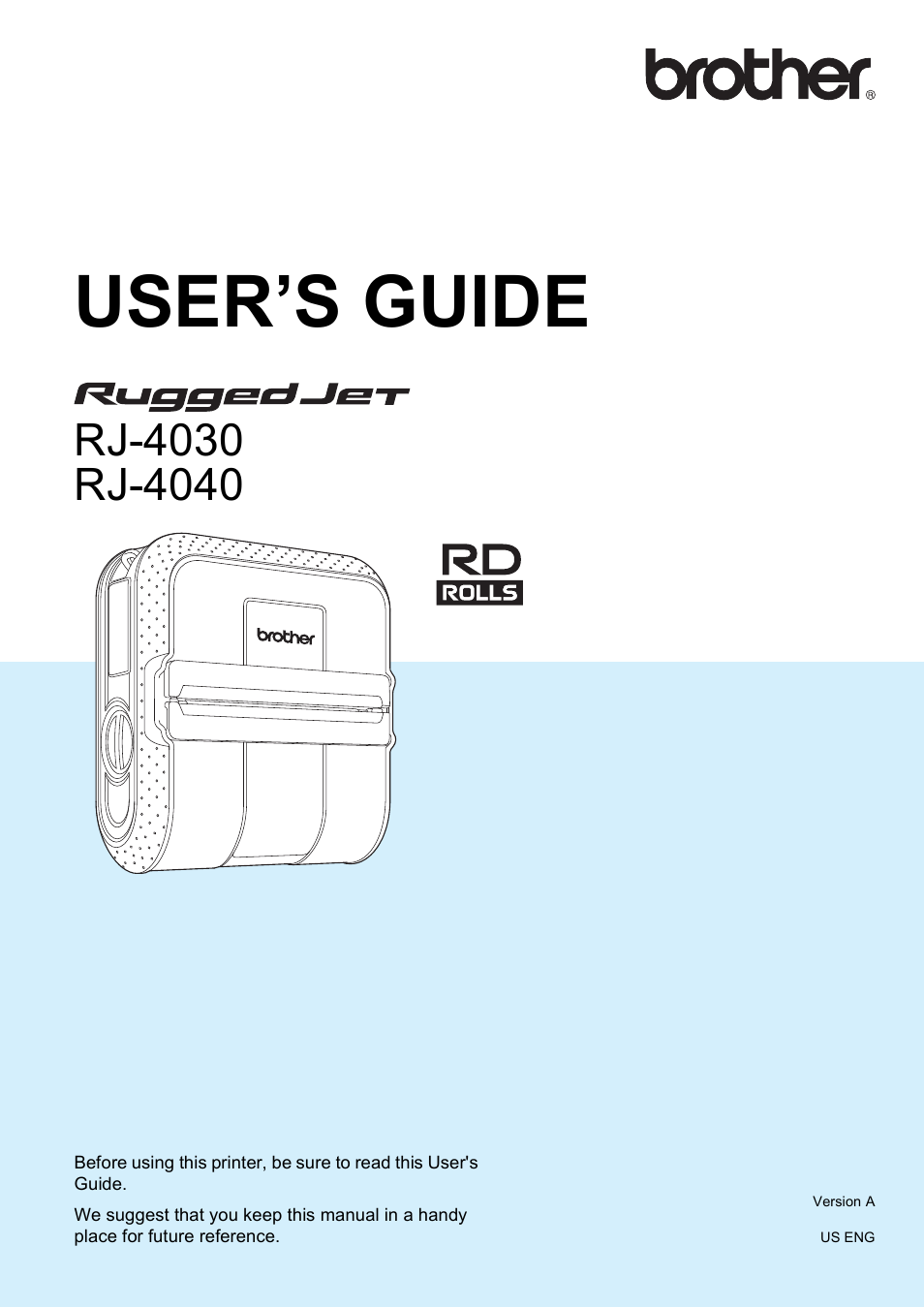 Brother RJ-4040 User Manual | 62 pages