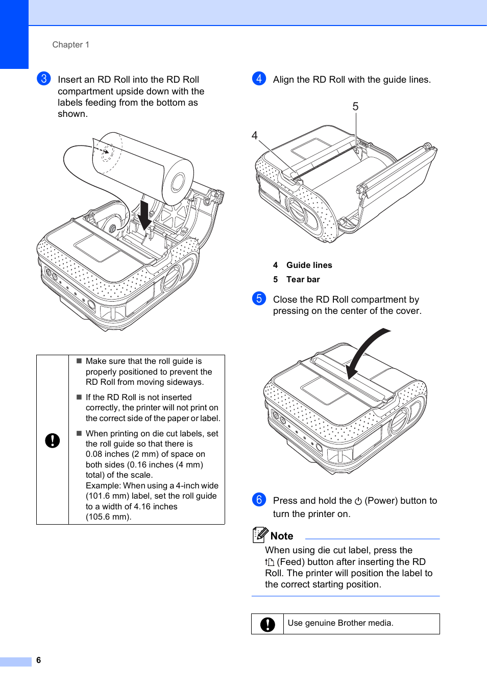 Brother RJ-4040 User Manual | Page 10 / 62