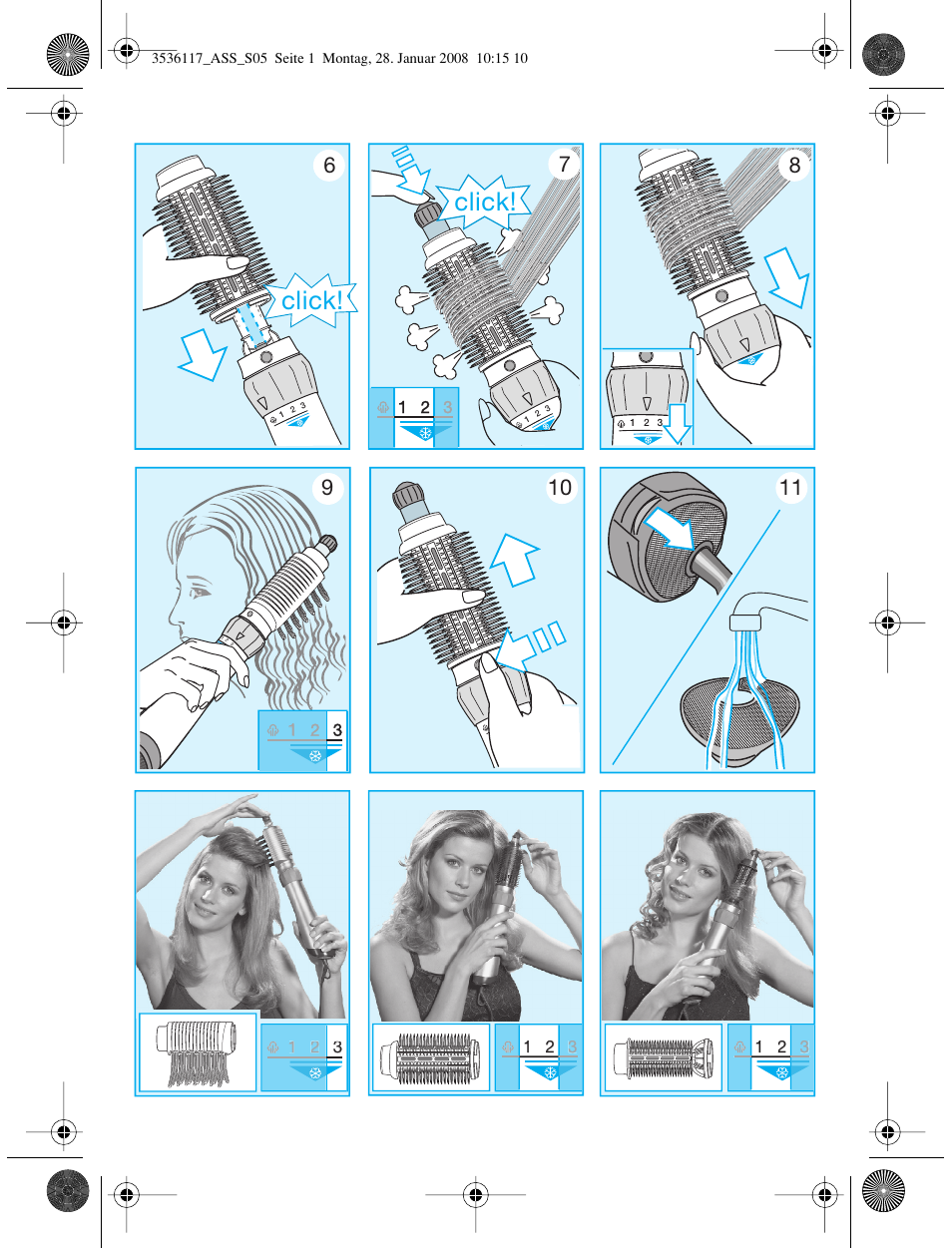 Click | Braun ASS1000 Steam & Style Pro User Manual | Page 4 / 58